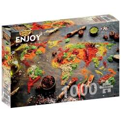Puzzle 1000 Mapa świata z przypraw - 1