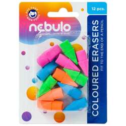 Gumki do mazania kolorowe 12szt NEBULO - 1