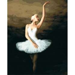 Malowanie po numerach - Smutna baletnica 40x50cm - 1