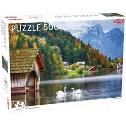Puzzle 500 Landscape: Swans on a Lake