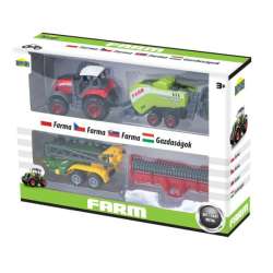 Farma zestaw maszyn rolniczych - traktor i kombajn w pudełku p6 (130-02477) - 1
