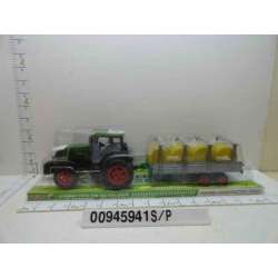 Traktor ogromny 73cm z przyczepą z belami -friction (130-945941) - 7