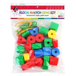 Klocki Małych Geniuszy geometryczne 22el w worku 112527 (6901440112527)