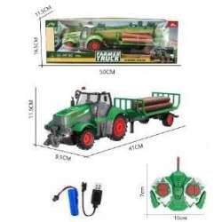 Traktor R/C z przyczepą do przewożenia drewna 1:24 - 1