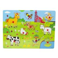 Puzzle drewniane z uchwytami wiejskie zwierzęta - 1