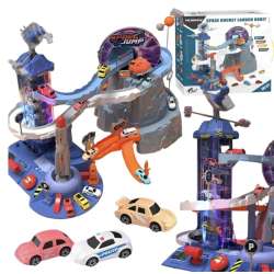 Tor wyścigowy z samochodami Stacja kosmiczna