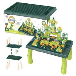 Stolik dla dzieci z klockami Dinozaury