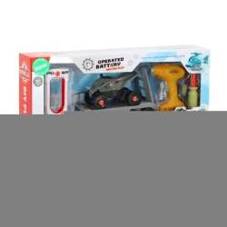 Samochód do montażu z przyczepą i czołgiem