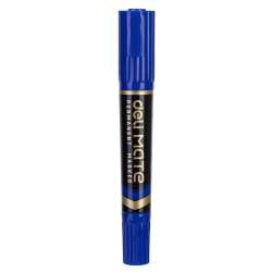 Marker permanentny dwustronny nieb (10szt) DELI - 1