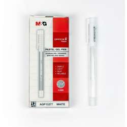 Długopis żelowy OfficeG 0,8mm biały (12szt) M&G - 1