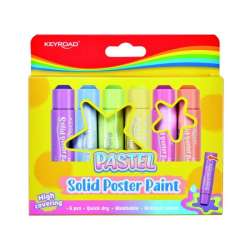 Farby plakatowe KEYROAD w sztyfcie pastelowe 6 kolorów x 10g (KR972650)
