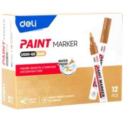 Marker olejowy 2mm złoty (12szt) DELI