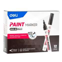 Marker olejowy 2mm czarny (12szt) DELI