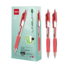 Długopis żelowy 0,5mm Arrix czerwony (12szt) DELI - 1