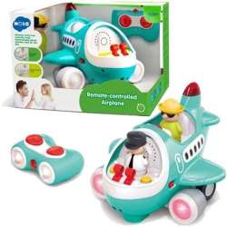 Samolot R/C z dźwiękiem światłem napęd + 2 figurki - 1