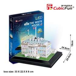 Puzzle 3D LED Biały Dom Washington 56el. 18x24x20cm (306-01068) - 2