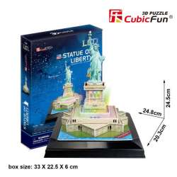 Puzzle 3D LED Statua Wolności 37el. 24x24x20cm (306-20505) - 1