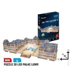 Puzzle 3D LED Pałac Luwr 137el L517H 20517 DANTE (306-20517) - 1