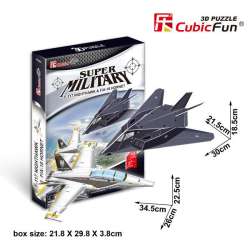 Puzzle 3D Myśliwiec F117 /Myśliwiec FA18 13el ; 27el (306-20629) - 1