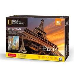 Puzzle 3D National Geographic Paryż Wieża Eiffla 80 elementów (GXP-811538) - 1