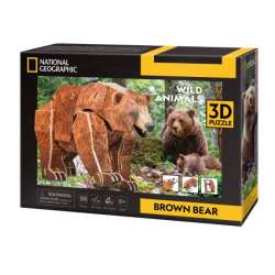 Puzzle 3D Niedźwiedź Brunatny 88el National Geographic DS1096H Cubic Fun (306-DS1096H) - 1