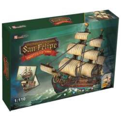 Puzzle 3D Żaglowiec The Spanisch Armada San Felipe AD1690 248el. 24017 DANTE p.6 CubicFun (306-24017)