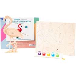 Puzzle drewniane 3D Do Malowania Flaming