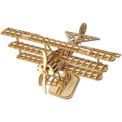Puzzle Drewniane 3D Samolot Trójpłatowy - 1
