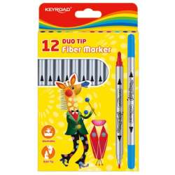 Flamastry KEYROAD Duo 12 kolorów, na zawieszce, mix kolorów (KR971414) - 1