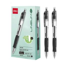 Długopis żelowy 0,5mm Arrix czarny (12szt) DELI - 1