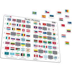 PROMO Układanka puzzle z flagami - rozmiar Maxi (36.5x28.5 cm) Larsen (LA-L2PL)
