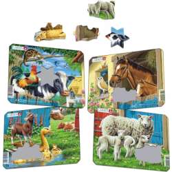 PROMO Układanka puzzle Zwierzęta gospodarskie - rozmiar Mini mix cena za 1szt (LA-M5)