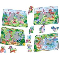 PROMO Układanka puzzle Zabawne dinozaury - rozmiar Mini mix cena za 1szt (LA-V6)