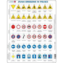 PROMO Układanka puzzle Znaki drogowe w Polsce Larsen (LA-OB3P) - 1