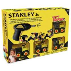 Zestaw 4 pojazdów MINI + wkrętarka STANLEY Jr (STT014-S4-SY)