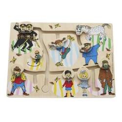 Puzzle drewniane labirynt edukacyjna Pippi