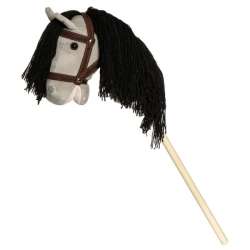 Koń na kiju Hobby Horse szary z lejcami 80cm (GXP-875684) - 1