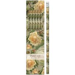 Ołówki ozdobne STPEN43 żółte róże 6szt