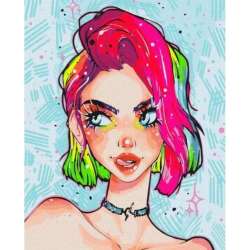Malowanie po numerach - Lady grunge 40x50cm - 1