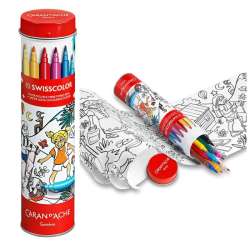 Flamastry akwarelowe Swisscolor z kolorowanką - 1