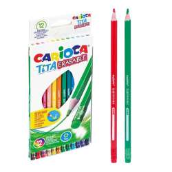 Kredki ołówkowe wymazywalne 12 kolorów CARIOCA - 1
