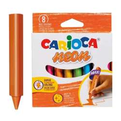 Kredki świecowe maxi neon 8 kolorów CARIOCA - 1
