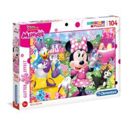Clementoni Puzzle 104el z brokatem Minnie Mouse 20146 (20146 CLEMENTONI) - 1