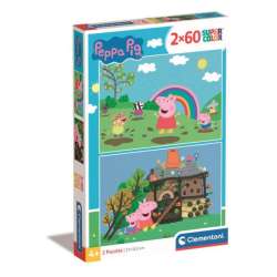 Clementoni Puzzle 2x60el Świnka Peppa 21622 p6 (21622 CLEMENTONI) - 1