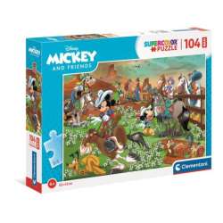 Clementoni Puzzle 104el Maxi Supercolor Mickey i przyjaciele 23759 (23759 CLEMENTONI) - 1