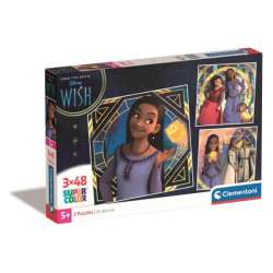 PROMO Clementoni Puzzle 3x48el SuperColor square Disney Wish 25310 (25310 CLEMENTONI)