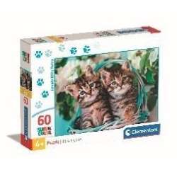 Puzzle 60 Super Kolor Lovely Kitty Twins - 1