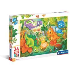 Clementoni Puzzle 24el Maxi SuperColor Dinos Happy Oasis 28524 (28524 CLEMENTONI) - 1