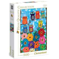 Puzzle 500 HQ Cute little owls (35024 CLEMENTONI) - 1