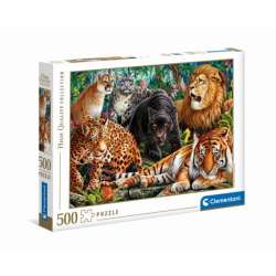 Puzzle 500 elementów High Quality, Dzikie koty (GXP-812587) - 1